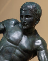 54" Cast Bronze Discus Thrower Sculpture, Europe, Early 20th Century