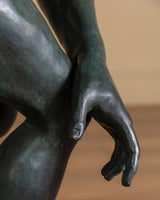 54" Cast Bronze Discus Thrower Sculpture, Europe, Early 20th Century