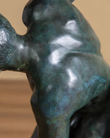54" Cast Bronze Discus Thrower Sculpture, Europe, Early 20th Century