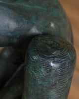 54" Cast Bronze Discus Thrower Sculpture, Europe, Early 20th Century