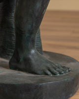 54" Cast Bronze Discus Thrower Sculpture, Europe, Early 20th Century