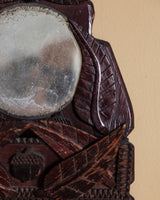 Hand Carved Tramp Art Eagle Mirror, German, Late 19th Century