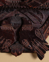 Hand Carved Tramp Art Eagle Mirror, German, Late 19th Century