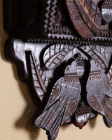 Hand Carved Tramp Art Eagle Mirror, German, Late 19th Century