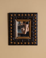 Tramp Art Gold Star Mirror, American, Late 19th Century