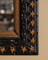 Tramp Art Gold Star Mirror, American, Late 19th Century