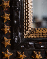 Tramp Art Gold Star Mirror, American, Late 19th Century