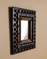 Tramp Art Gold Star Mirror, American, Late 19th Century