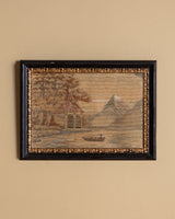 Pastoral Landscape Needlepoint Tapestry, European, Early 20th Century