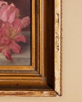 Pink Azalea Still Life in Gold Frame, France, 1890s