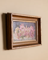 Pink Azalea Still Life in Gold Frame, France, 1890s