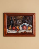 Pomegranate and Wine Glass Still Life, American, 1950s