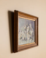 White Azalea Still Life in Gold Frame, France, 1890s
