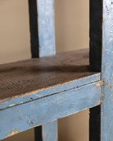 19th Century 10ft Blue Painted American General Store Cabinet / Shelving Unit