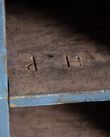 19th Century 10ft Blue Painted American General Store Cabinet / Shelving Unit