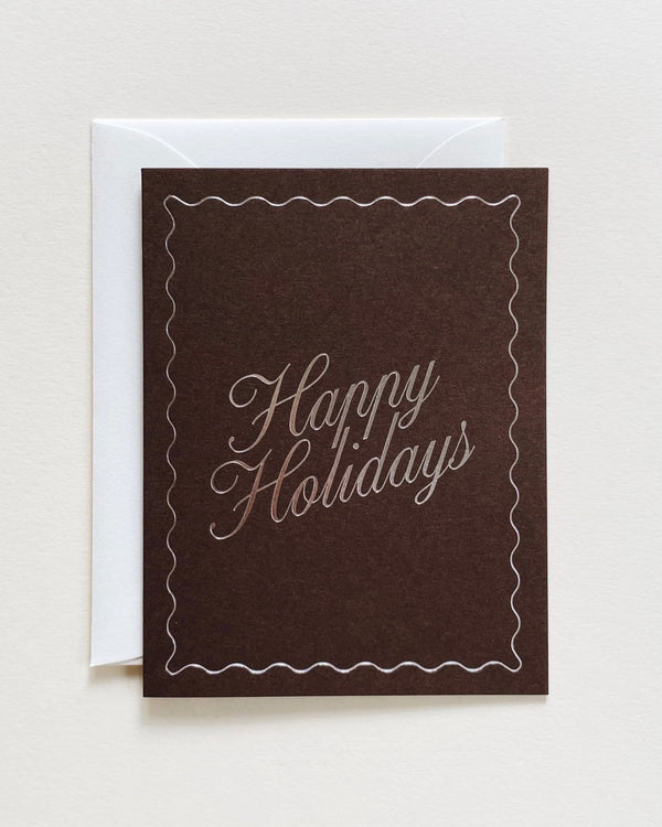 "Happy Holidays" Foil Stamped Card