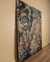 Continental Verdure Tapestry w/ Castle Scene, Europe, 17th Century
