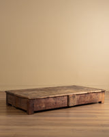 Monumental French Rustic Wood Coffee Table, Early 20th Century