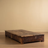 Monumental French Rustic Wood Coffee Table, Early 20th Century
