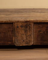 Monumental French Rustic Wood Coffee Table, Early 20th Century