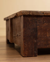 Monumental French Rustic Wood Coffee Table, Early 20th Century