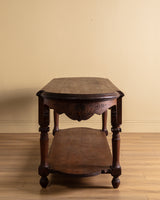 19th Century Hand Carved French Drapers Table w/ Drawer
