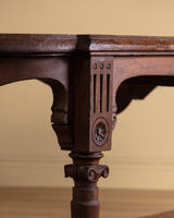 19th Century Hand Carved French Drapers Table w/ Drawer