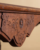 19th Century Hand Carved French Drapers Table w/ Drawer