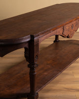 19th Century Hand Carved French Drapers Table w/ Drawer