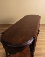 19th Century Hand Carved French Drapers Table w/ Drawer