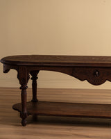 19th Century Hand Carved French Drapers Table w/ Drawer