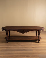 19th Century Hand Carved French Drapers Table w/ Drawer