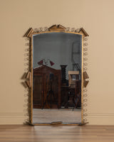 X-Large Italian Scuptural Brass Perforated Mirror, Italy, 1960's