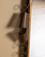 X-Large Italian Scuptural Brass Perforated Mirror, Italy, 1960's