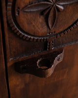 Small Carved Alpine Cabinet, France, Early 19th Century