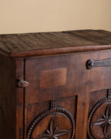 Small Carved Alpine Cabinet, France, Early 19th Century
