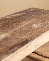 Rustic Farmhouse Table w/ Scalloped Stretcher, Italy, Late 19th Century