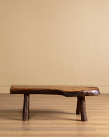 Adirondack Live Edge Coffee Table, France, 1970's