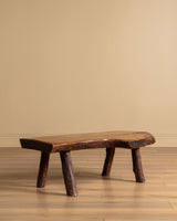 Adirondack Live Edge Coffee Table, France, 1970's
