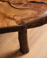 Adirondack Live Edge Coffee Table, France, 1970's
