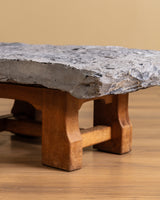 Belgian Bluestone & Oak Coffee Table, 1970's (2 Available)