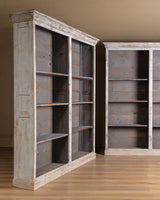 Monumental French Painted Library Bookcase w/ Carved Cornice #1