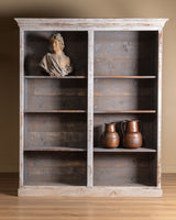 Monumental French Painted Library Bookcase w/ Carved Cornice #1