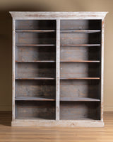 Monumental French Painted Library Bookcase w/ Carved Cornice #1