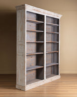 Monumental French Painted Library Bookcase w/ Carved Cornice #1