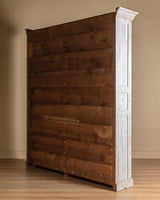 Monumental French Painted Library Bookcase w/ Carved Cornice #1