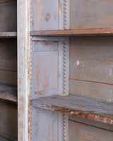 Monumental French Painted Library Bookcase w/ Carved Cornice #1