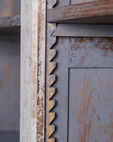 Monumental French Painted Library Bookcase w/ Carved Cornice #1