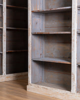 Monumental French Painted Library Bookcase w/ Carved Cornice #1