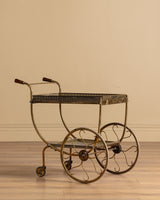 Brass Bar Cart / Serving Trolley, Sweden, 1950's